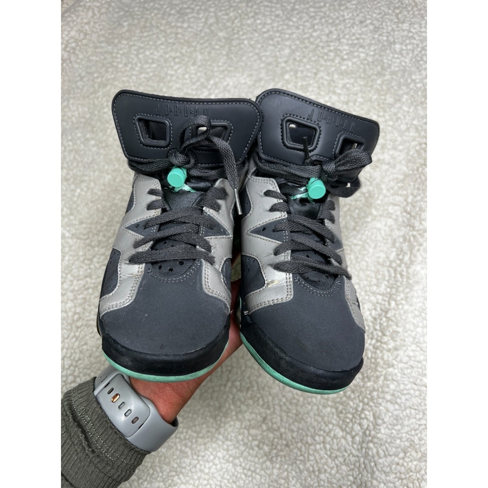 Nike Air Jordan 6 Retro 543390-005 Youth Size 5Y Shoes 'Green Glow' Sneakers